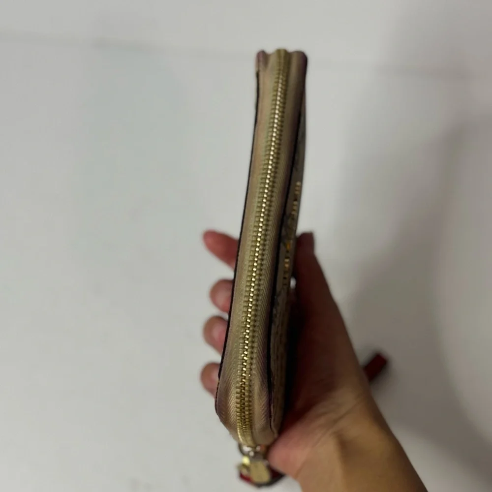 Michael Kors Jet Set Travel Continental Signature MK Wallet Brown/Beige